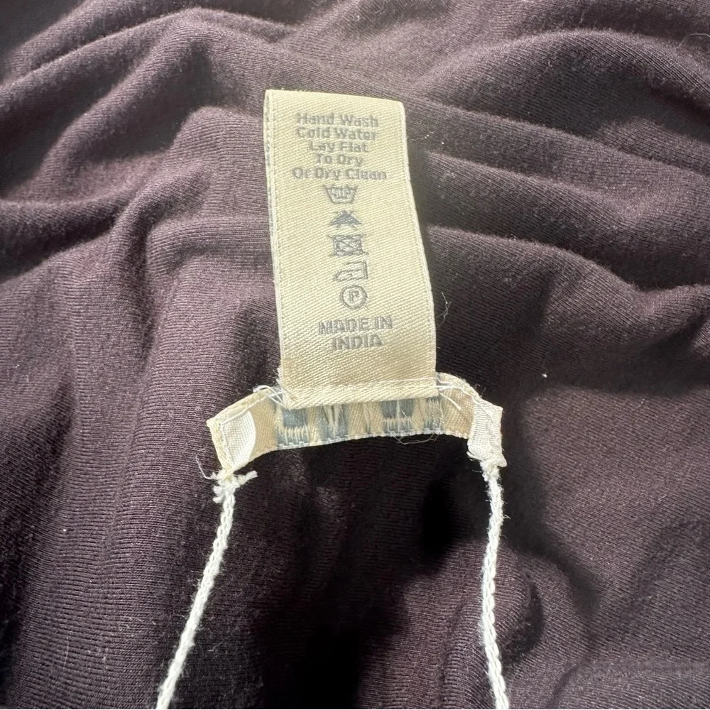 CAITE Brown Elaborate Floral Embroidered Long Vest Reversible to Solid Gray - Picture 10 of 10